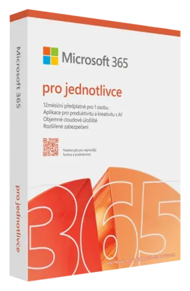 Microsoft 365 pre jednotlivcov CZ / PC amp; Mac / 64 bit / Bez média / Krabicová licencia (QQ2-01725)