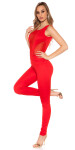 Sexy Koucla jumpsuit with Sexy net-applications red