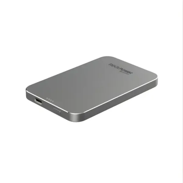 RealPower PB-5000 MAG šedá / Powerbanka MagSafe / 5000 mAh / Bezdrôtové nabíjanie 15 W / USB-C (414906)