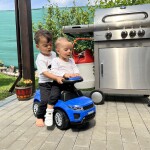 Mamido Mamido Detské odrážadlo auto Range Rover štýl modré Gumené kolesá