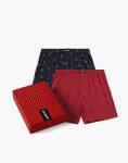 Boxerky Atlantic 2GMB-008 A'2 S-2XL námořnická modř-červená S