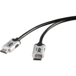 SpeaKa Professional HDMI prepojovací kábel Zástrčka HDMI-A 2.00 m čierna SP-6344136 4K UHD, audio return channel, pozlátené kontakty HDMI kábel; SP-6344136