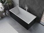 MEXEN/S - Vigo voľne stojaca vaňa 178,5 x 80, biela/čierna, sifón a prepad biela 51251788075-20