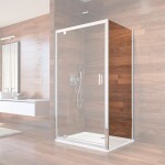 Mereo Lima pevný diel k pivotovým, dvojdielnym a štvordielnym zasúvacím dverám, 80x190 cm, sklo číre CK10103K