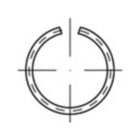 TOOLCRAFT 146401 rozperný poistný krúžok Vnútorný Ø: 42 mm DIN 7993 pružinová ocel 50 ks; 146401