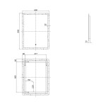AQUALINE - FAGO zrkadlo s LED osvetlením 50x70cm, dotykový senzor, stmievateľné FA060