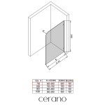 CERANO - Sprchová zástena Walk-in Orbis - Pravá - 8 mm - chróm, mliečne sklo - 70x200 CER-999924