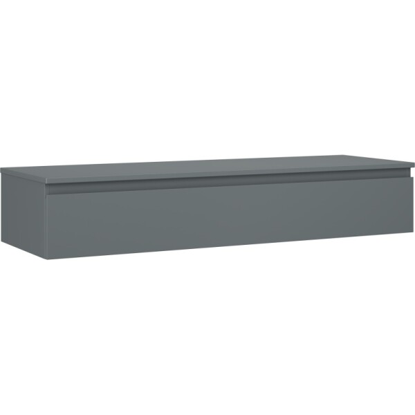MEXEN/S - Orio kúpeľňová skrinka pod umývadlo 140 cm s doskou, 1 šuplík, grafit mat 91A10-14023-1-BFC66