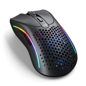 Glorious Model D 2 Wireless čierna / herná bezdrôtová myš / 26000 DPI / BT + 2.4GHz dongle / 6 tlačidiel / RGB (GLO-MS-DWV2-MB)