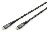 Digitus DB-300443-030-S čierna/sivá / Kábel USB4 Gen 2x2 / USB-C - USB-C / 20 Gbit/s / PD 60 W / 3 m (DB-300443-030-S)