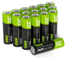 Green Cell Dobíjacie batérie AA HR6 16 ks / Nabíjacie batérie / Ni-MH / 2600mAh / 1,2 V (GR10)