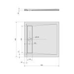 POLYSAN - ARENA sprchová vanička z liateho mramoru so záklopom, štvorec, 90x90cm 71601