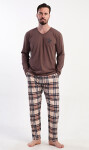Pánske dlhé pyžamo Paul hnědá XXL