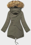 Dámska obojstranná zimná bunda Khaki-black (2M-21508) odstíny černé XXL (44)