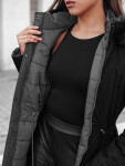 Dámská zimní bunda oboustranná TY4587 černo-šedá - FashionStreet XL