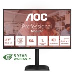 AOC AOC 27E4CV monitor komputerowy 68,6 cm (27") 1920 x 1080 px Full HD LED Čierny