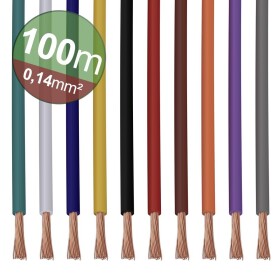 Quadrios 22CW001 Sortiment laniek, 1 x 0.14 mm², biela, modrá, hnedá, oranžová, zelená, žltá, sivá, fialová, čierna, červená, 1 sada; 22CW001