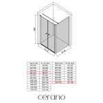 CERANO - Sprchovací kút Antelo L - Ľ/P - 6 mm - chróm, transparentné sklo - 88x100 - otočný CER-666865
