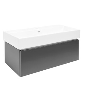 Kúpeľňová skrinka s umývadlom SAT Feel 100x30x46 cm antracit mat SATFEEL100ANTU2 SATFEEL100ANTU2