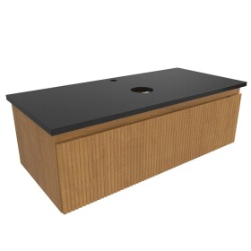 Kúpeľňová skrinka s krycou doskou SAT Evolution 98x30x44, 5 cm dub medový mat SATEVO100DMZ SATEVO100DMZ