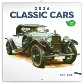 NOTIQUE Poznámkový kalendár Classic Cars - Václav Zapadlík 2026 / 30 x 30 cm (PGP-35480)