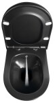 SAPHO - AVVA CLEANWASH závesná WC misa s bidet. spŕškou, Rimless, 35,5x53cm, čierna mat 100312-110