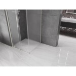 MEXEN/S - Velár sprchovací kút, posuvné dvere 90 x 90, dekor, nikel kartáčovaný 871-090-090-31-97
