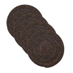 House Doctor Prostírání z kukuřičného šustí Circle Chocolate – set 4 ks