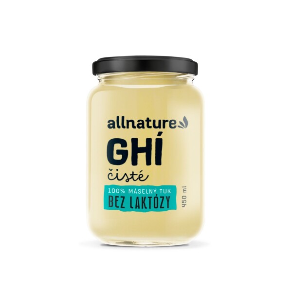 ALLNATURE Ghí 100% maslový tuk 450 ml