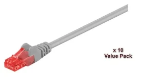 MicroConnect CAT6 U/UTP 5m šedá / Patch kábel / RJ-45 / 10 kusov (V-UTP605VP)