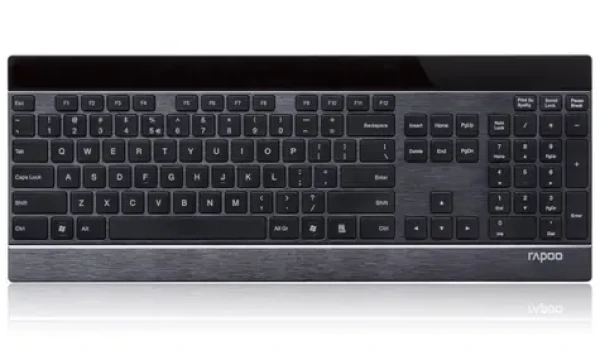 Rapoo E9270p čierna / bezdrôtová klávesnica s dotykovou multimediálnou plochou / 5 GHz / CZ verzia / 2x AA batérie