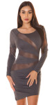 Sexy Koucla party dress with mesh anthracite S