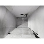 MEXEN/S - Lunar-B sprchové dvere krídlové ľavé 90, transparent, grafit metal 832-090-000-95-00-L