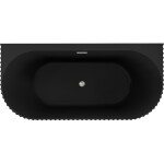 MEXEN/S - Sella voľne stojaca vaňa nástenná reliéf 170 x 80, čierna mat, sifón a prepad nikel kartáčovaný 52711708071-97
