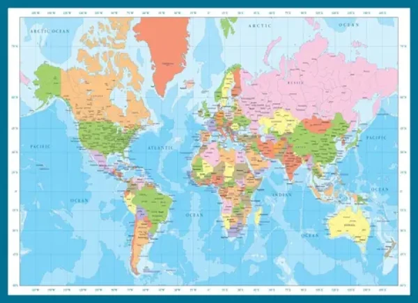 EUROGRAPHICS Puzzle Mapa sveta