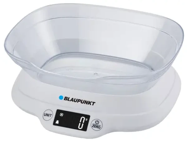 Blaupunkt FKS501 biela / kuchynská váha s miskou / 1-5000 g / 2x AAA (FKS501)
