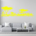 Veselá Stena Samolepka Africké safari Farba: modrá, Veľkosť: 100 x 32 cm