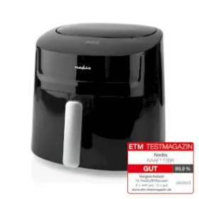 Nedis KAAF170BK čierna / Teplovzdušná fritéza / 1800 W / 7.2 l / Časovač: 240 min / 8 programov (KAAF170BK)