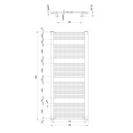 AQUALINE - ORBIT vykurovacie teleso s bočným pripojením 750x1680 biela ILO67T