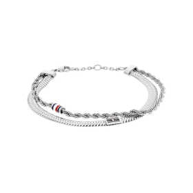 Tommy Hilfiger Dvojitý oceľový náramok Layered 2780981