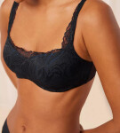 Dámska podprsenka Body Make-Up Illusion Lace Balconette Bra - BLACK - black 0004 - TRIUMPH BLACK 75B