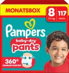 Pampers Baby Dry Pants XL 17+kg (117 ks) / plienkové nohavičky / veľkosť 8 (17+kg) (8006540711385)