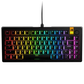 Glorious GMMK 3 HE 75% - Fox HE ANSI čierna / herná 75% TKL / USB-C / ANSI (US) layout / Fox HE / RGB / 1.4m (GLO-KB-GMMK3-75-PB-HE-W-BLK-US)