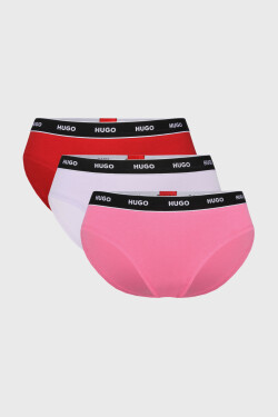 3 PACK Klasické nohavičky HUGO Stripe Stretch