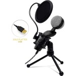 CONNECT IT YouMic Plus USB čierna / stolný mikrofón + POP filter / nastaviteľný sklon / USB / 2.5 m (CMI-8008-BK)