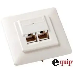 Zásuvka pod omietku Cat.5e, 2-Port RJ45, biela (125725)