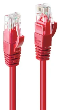 Lindy U/UTP Cat 6 červená / Sieťový kábel / 2 m / RJ-45 (48033)