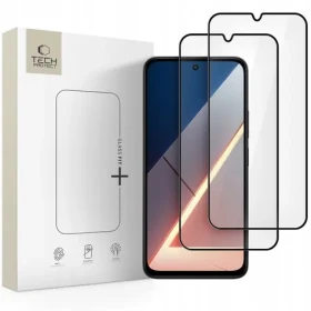 Tech-Protect Glass FIT+ čierna / Tvrdené sklo / XIAOMI POCO M7 / 2 ks
