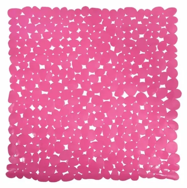 MSV GALETS protišmyková podložka do sprchy ružová / PVC / 53 x 53 cm