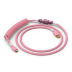 Glorious GMMK USB-C/USB-A krútený kábel 1.4m ružová / pre klávesnice Glorious / 1x USB-C(M) / 1x USB-A(M) (GLO-KB-ACC-CBL-COIL-PPNK)